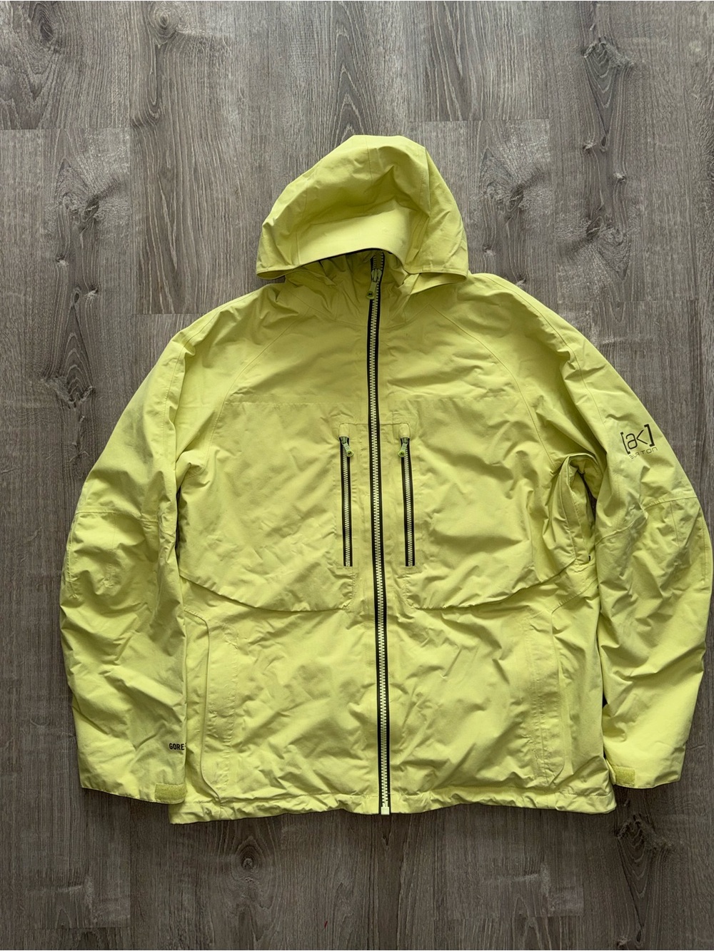 Burton GORE-TEX Men's Hooded Rain Shell in Neon Lime